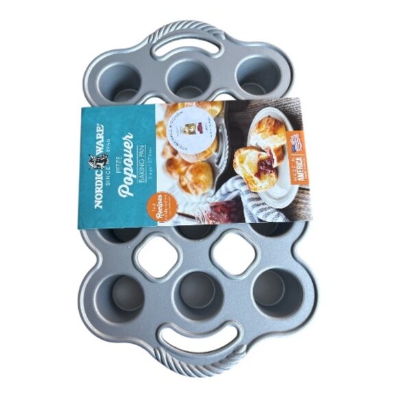 NORDIC WARE PETITE POPOVER BAKING PAN BRAND NEW IN PACKAGING MADE IN AMERICA! - Picture 3 of 5